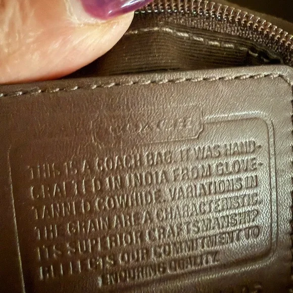 Coach Brown Leather Shoulder Bag with Silver Buckle - Picture 5 of 6